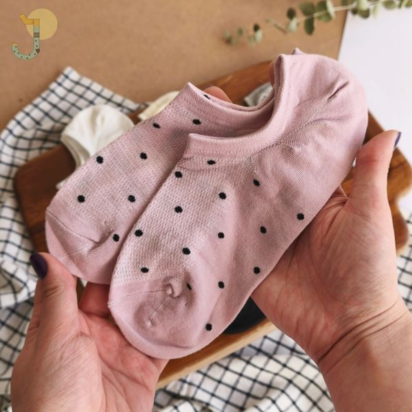 جوراب زیر قوزکی کولردار زنانه طرح خالدار برند وارداتی