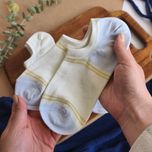 جوراب زیر قوزکی کولردار زنانه طرح میکس آبی وارداتی