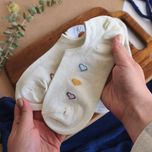 جوراب زیر قوزکی کولردار زنانه طرح میکس آبی وارداتی