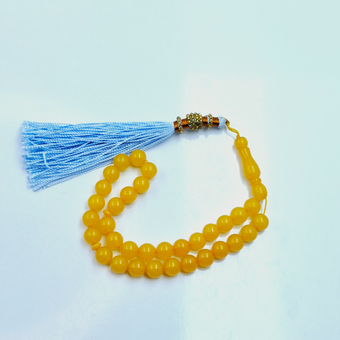 تسبیح کهربا 33 دانه سایز8 اصل مدل018