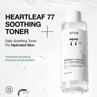 تونر تسکین دهنده آنوآ مدل HEARTLEAF 77% SOOTHING حاوی عصاره سنتلا آسیاتیکا و بابونه حجم 250 میل