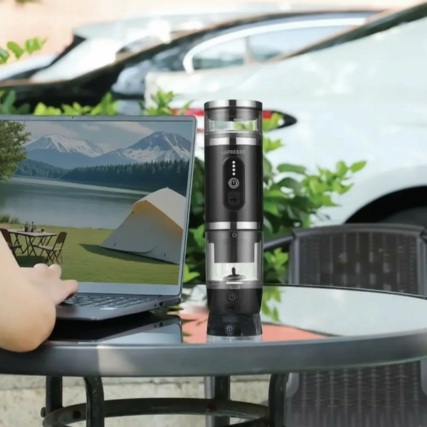 قهوهساز شارژی قابل حمل LePresso 4in1 LPCFFM4IN1 | اسپرسوساز مسافرتی با کفساز شیر