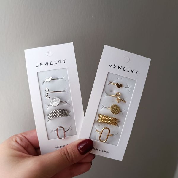 پک انگشتر پنج‌تایی مدل مینیمال