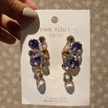 گوشواره جواهری بنفش