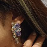 گوشواره جواهری بنفش