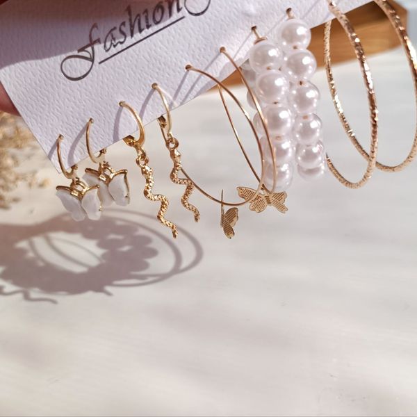 پک گوشواره پنج‌تایی مرواریدی