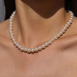 گردنبند مرواریدی ساده