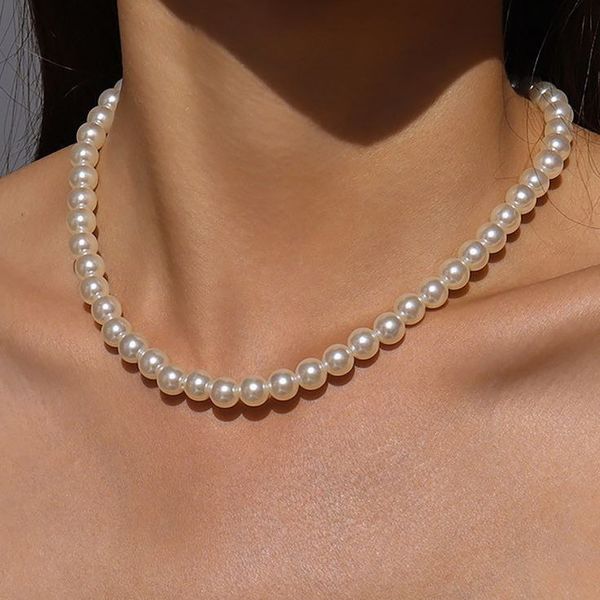 گردنبند مرواریدی ساده