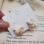 گوشواره عروسکی مدل خرگوش هویج دار