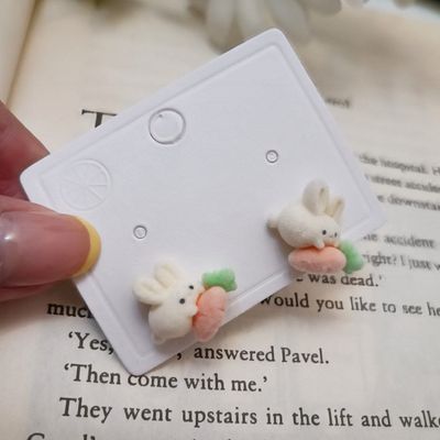 گوشواره عروسکی مدل خرگوش هویج دار