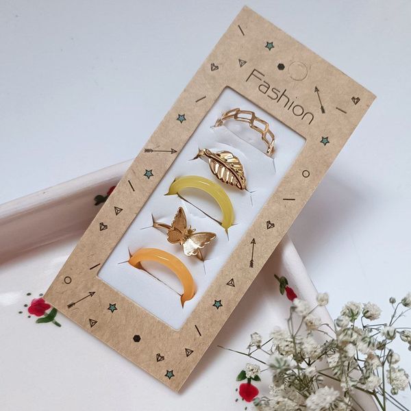 پک انگشتر رزینی طیف زرد و نارنجی