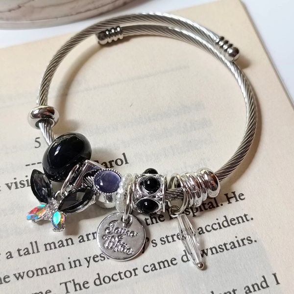 دستبند پاندورا مدل قلب مشکی