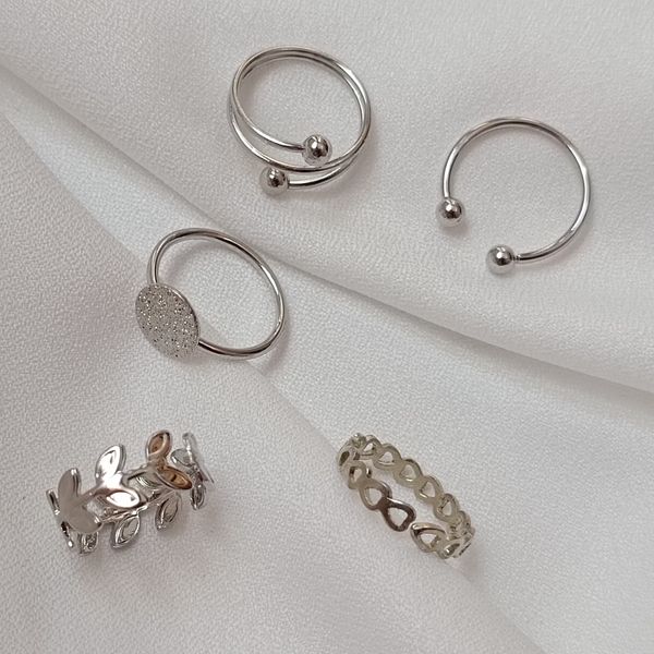 پک انگشتر پنج تایی مدل مینیمال