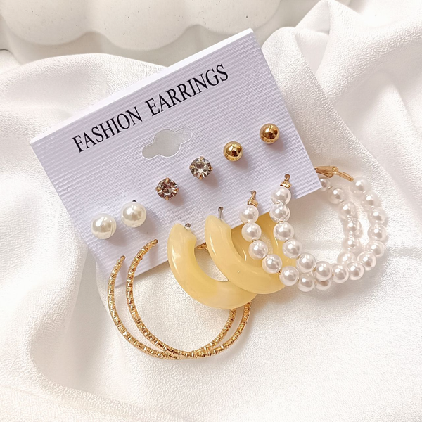 پک اقتصادی گوشواره شش تایی رزینی