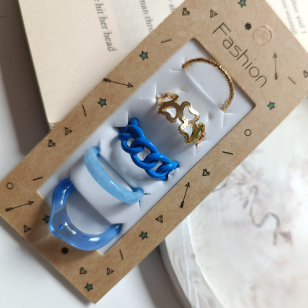 پک انگشتر رزینی طیف آبی