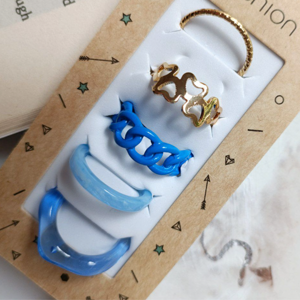 پک انگشتر رزینی طیف آبی