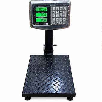 ترازو 300 کیلویی تاشو ماحک دو مانیتور دکمه استیل