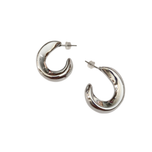 گوشواره حلقه نیم براق