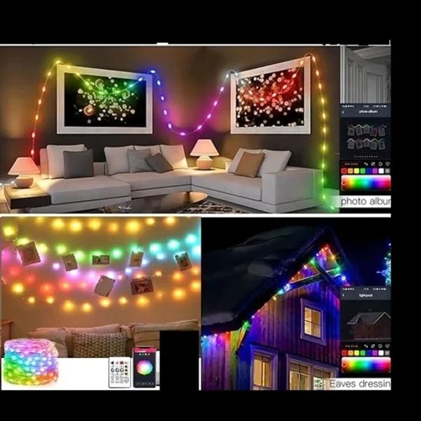 ریسه ال ای دی مدل فول کالر هوشمند بلوتوثی RGB usb 5v طول 5متر