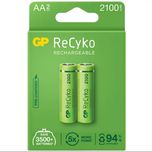 باتری قلمی قابل شارژ جی پی مدل 2100 Rechargeable Recyko بسته دوعددی