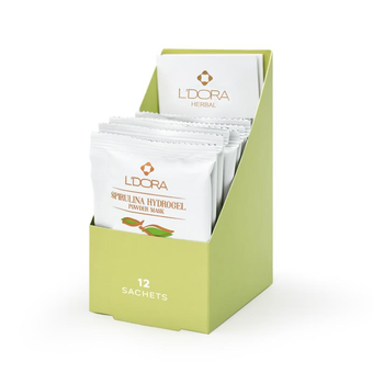 ماسک پودری اسپیرولینا هیدروژلی حاوی مورینگا  12 عددی