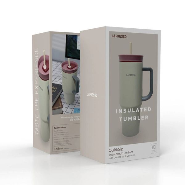ماگ مسافرتی و عایق‌دار برند LePRESSO مدل QuirkSip Insulated Tumbler