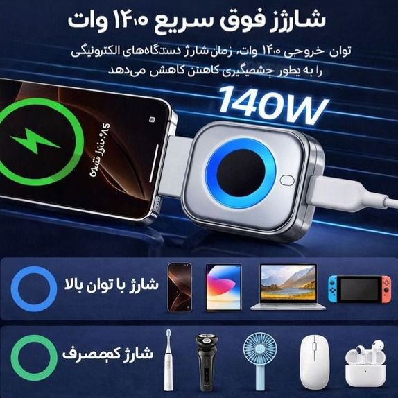 قطع‌کن هوشمند شارژ Type-C مدل X01 | Auto Eject Charging Separator