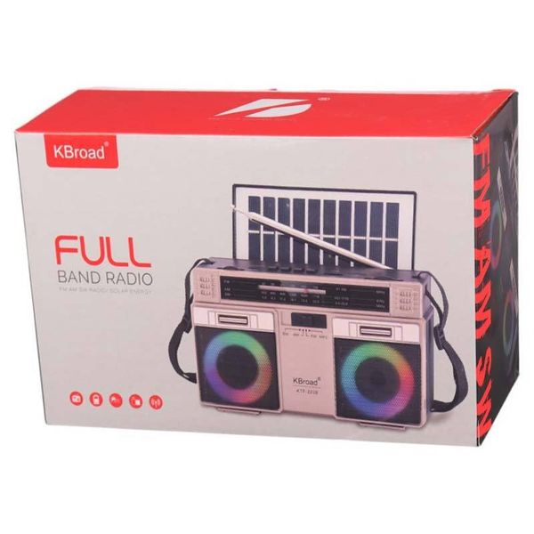 رادیو اسپیکر بلوتوثی خورشیدی کی برود KTF-2209
