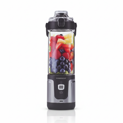 مخلوط‌کن شارژی Powerology Duomix PWPB27 | بلندر قابل حمل 600 میلی‌لیتر با شیکر اسموتی ساز