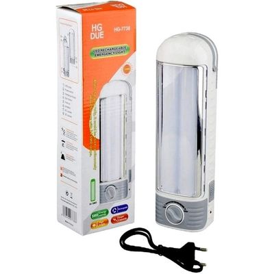 چراغ اضطراری شارژی HG DUE مدل HG-7738 ( با نور مهتابی)