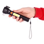 چراغ قوه پلیسی t6-38 دو لامپه شیشه شکن و نخ بر