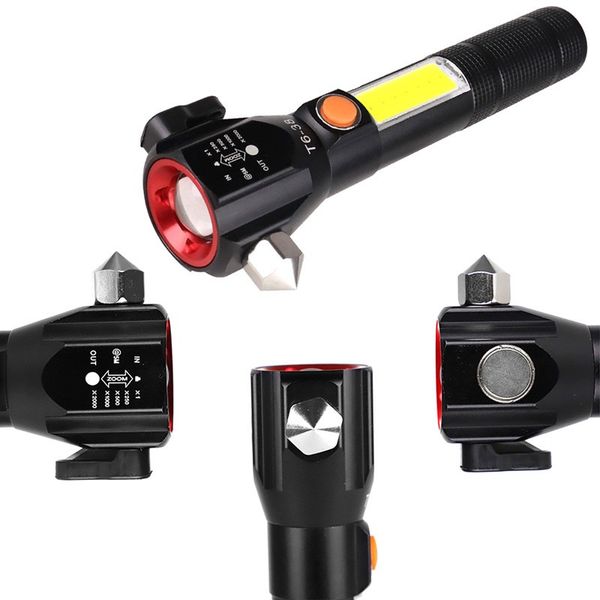 چراغ قوه پلیسی t6-38 دو لامپه شیشه شکن و نخ بر