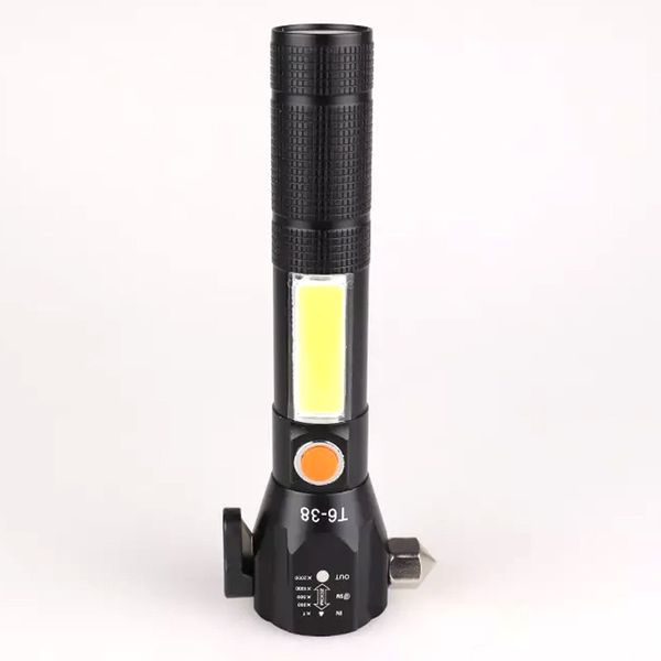 چراغ قوه پلیسی t6-38 دو لامپه شیشه شکن و نخ بر