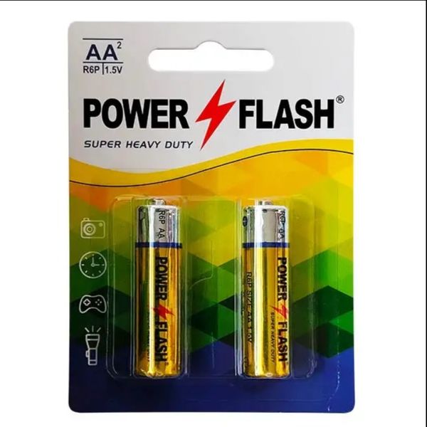 باتری قلمی پاور فلش مدل heavy duty بسته 4 عددی