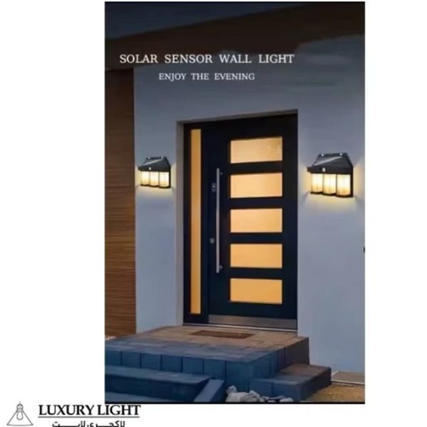 چراغ دیواری خورشیدی مدل CL3308 با حسگر حرکتی