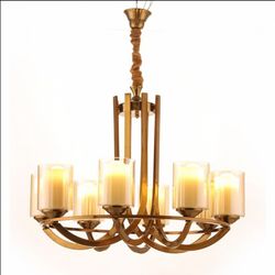 لوستر عصایی لهستانی مدرن | رنگ نسکافه ای مناسب سالن پذیرایی