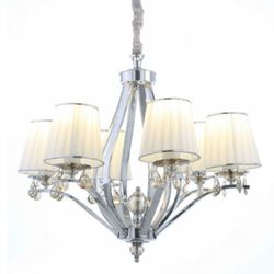 لوستر لهستانی سیلور شش شاخه  | مناسب سالن و پذیرایی | سبک مدرن و مینیمال