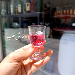 شات شربت خوری پایه‌دار طرح دار پیک
