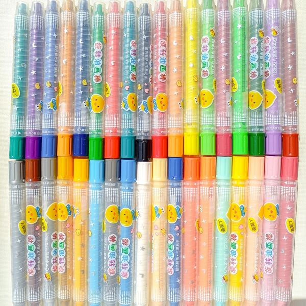 ماد شمعی پیچی 36 رنگ طرح کارتونی