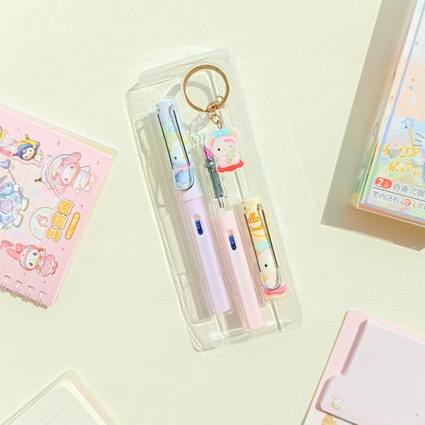 پک خودنویس و سرکلیدی طرح هلوکیتی کد 401