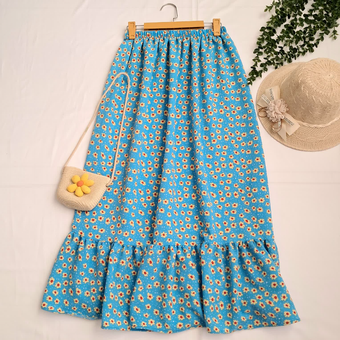 دامن چیندار پفکی‌ بلند کد(1013)