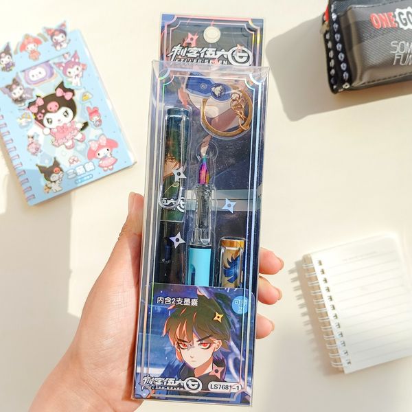 پک خودنویس و دسته کلید طرح انیمه جنگجو کد 201