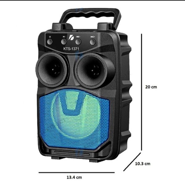 اسپیکر رادیو بلوتوثی قابل حمل با رقص نور مدل kts-1371