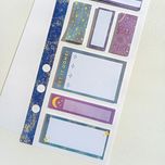 برگه یادداشت فانتزی طرح ماه و ستاره