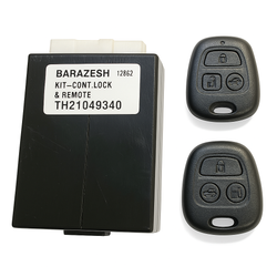کیت قفل مرکزی با دو ریموت فابریک مناسب پراید، تیبا و ساینا