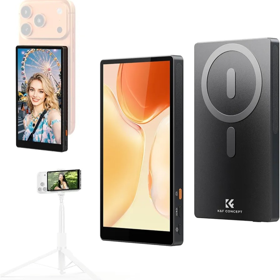 K&F Concept Selfie Monitor Screen – مانیتور 5 اینچی بی‌سیم برای تولید محتوا