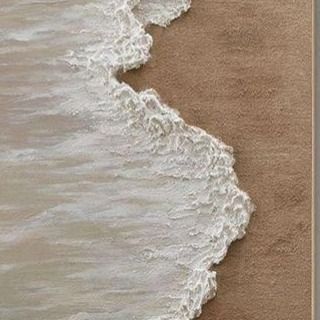 تابلو نقاشی برجسته ساحل شنی