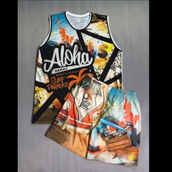 تاپ شلوارک هاوایی کد h256