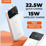 پاوربانک بیسیم الدینیو PQ11 ظرفیت 10000mAh با شارژ سریع 22.5 وات و نمایشگر دیجیتال