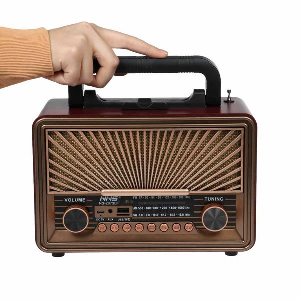 رادیو اسپیکر برق مستقیم 3 موج قوی NNS مدل NS-2073BT